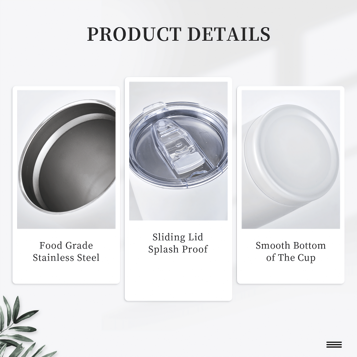 CMSMG/CJS Stainless Steel Straw Lid Cup