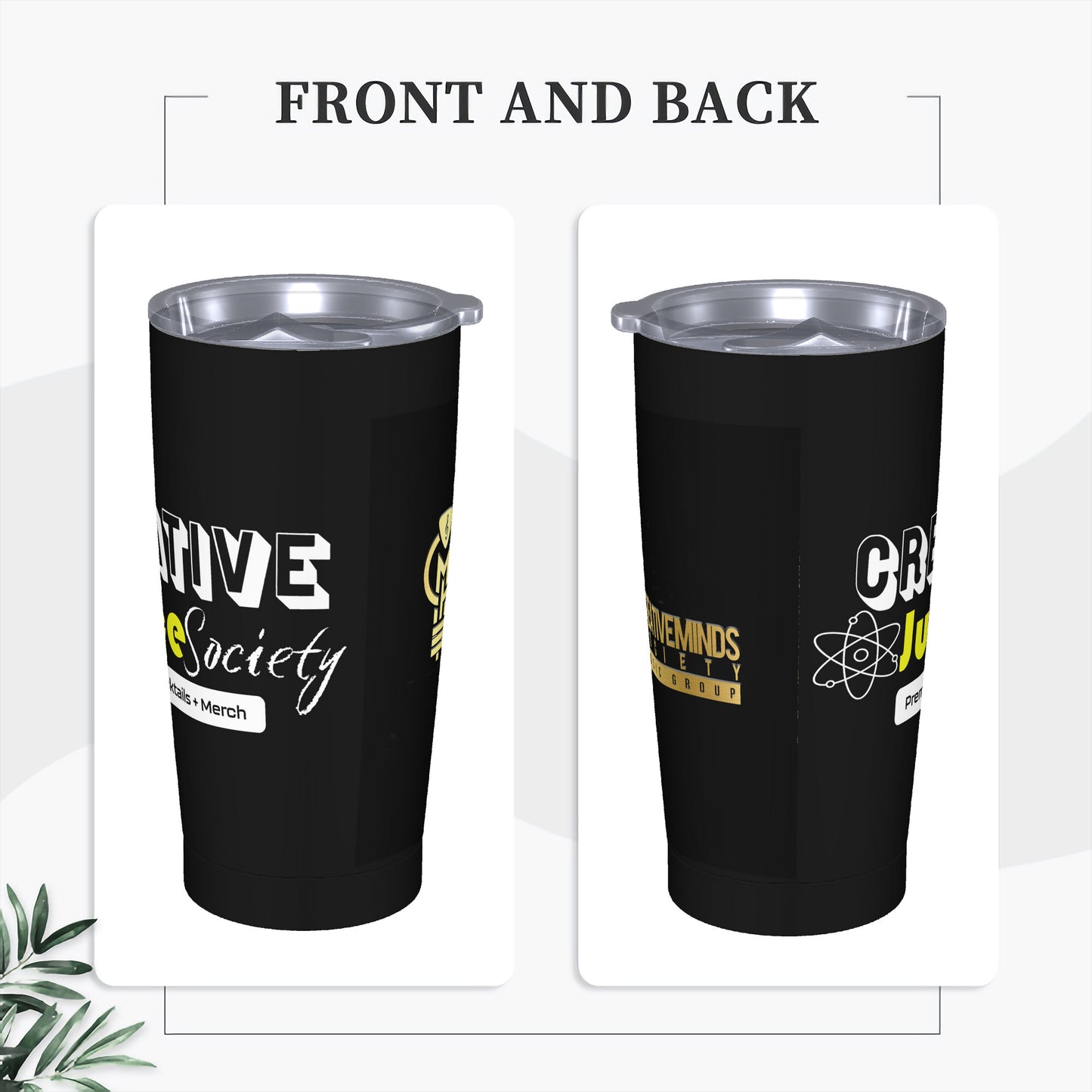 CMSMG/CJS Stainless Steel Straw Lid Cup